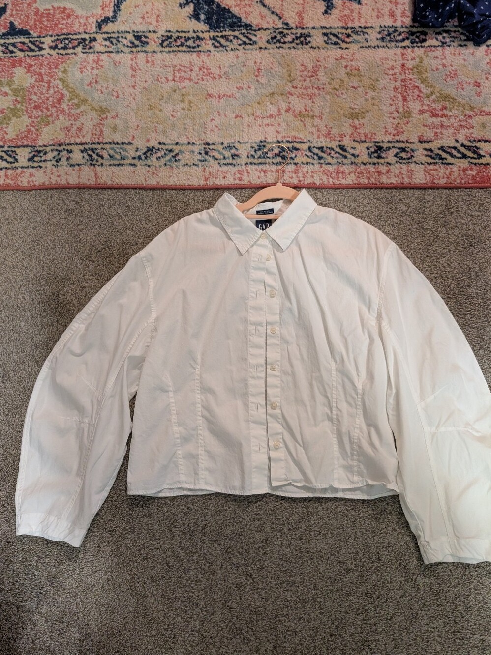 GAP White Button-Down Cotton Shirt